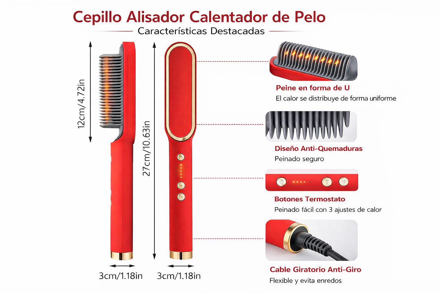 CEPILLO ALISADOR PROFESIONAL